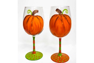 Pumpkin Patch Wine Glasses